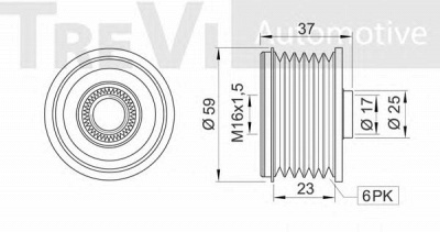 TREVI AUTOMOTIVE ap1167 -  Механизм свободного хода генератора